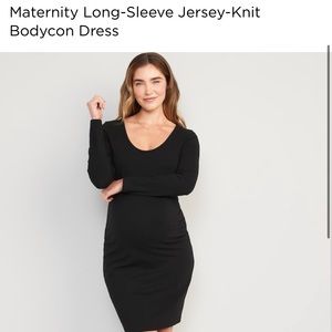 Black bodycon maternity dress